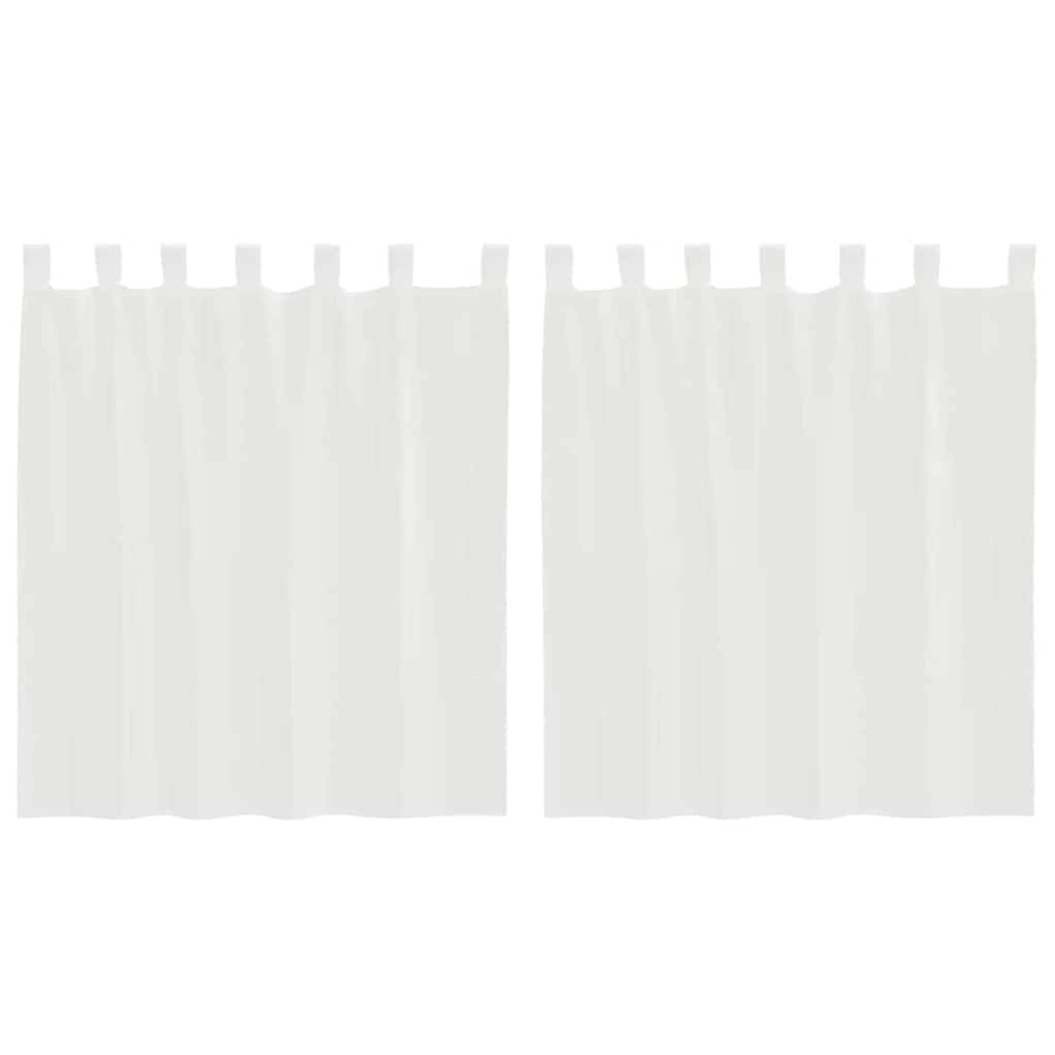 vidaXL Voile Vorhänge mit Stangentaschen 2 Stk Weiß 4102241 günstig online kaufen