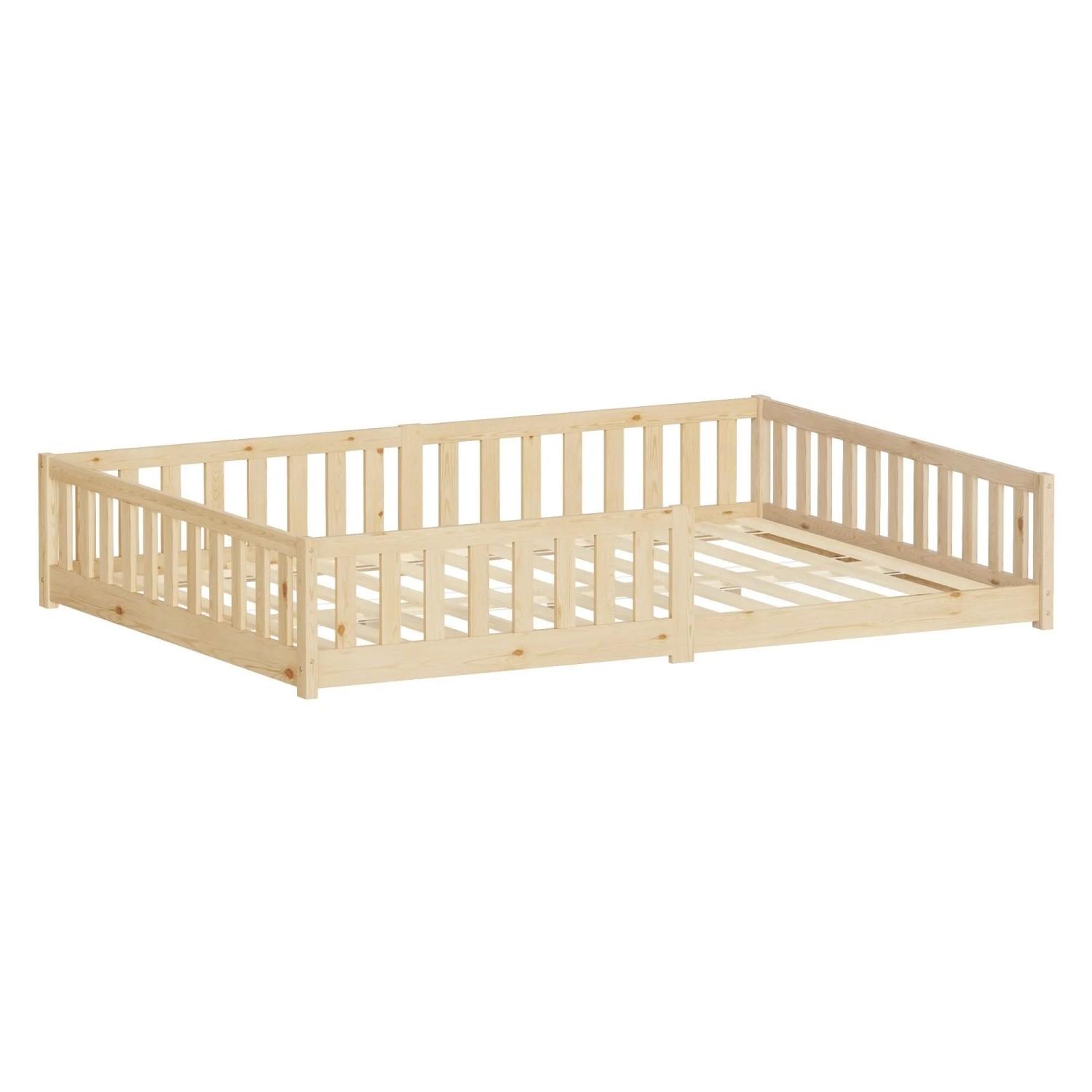ML-Design Kinderbett 140x200 cm Natur aus Kiefernholz mit Lattenrost
