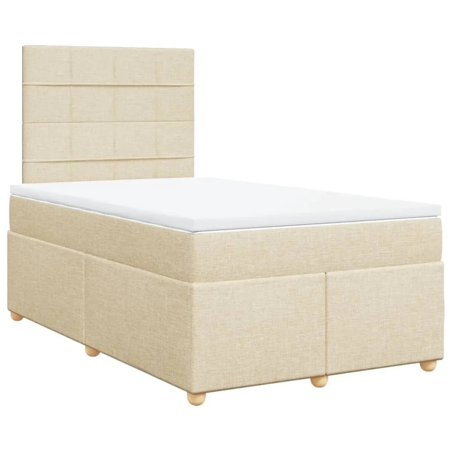 vidaXL Boxspringbett mit Matratze Creme 120x190 cm Stoff 3293524 günstig online kaufen