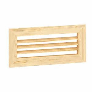 Weka Zuluft-Blende aus Lindenholz für Valida Massivholzsaunen, sorgt für optimale Luftzirkulation.