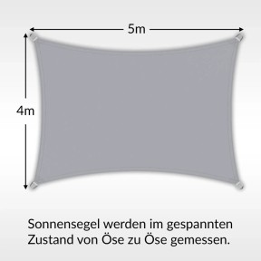 Sonnensegel Rechteck 1x2,8 M – UV-Schutz Für Garten, Balkon & Terrasse, Wetterfest & Reißfest In Hellgrau