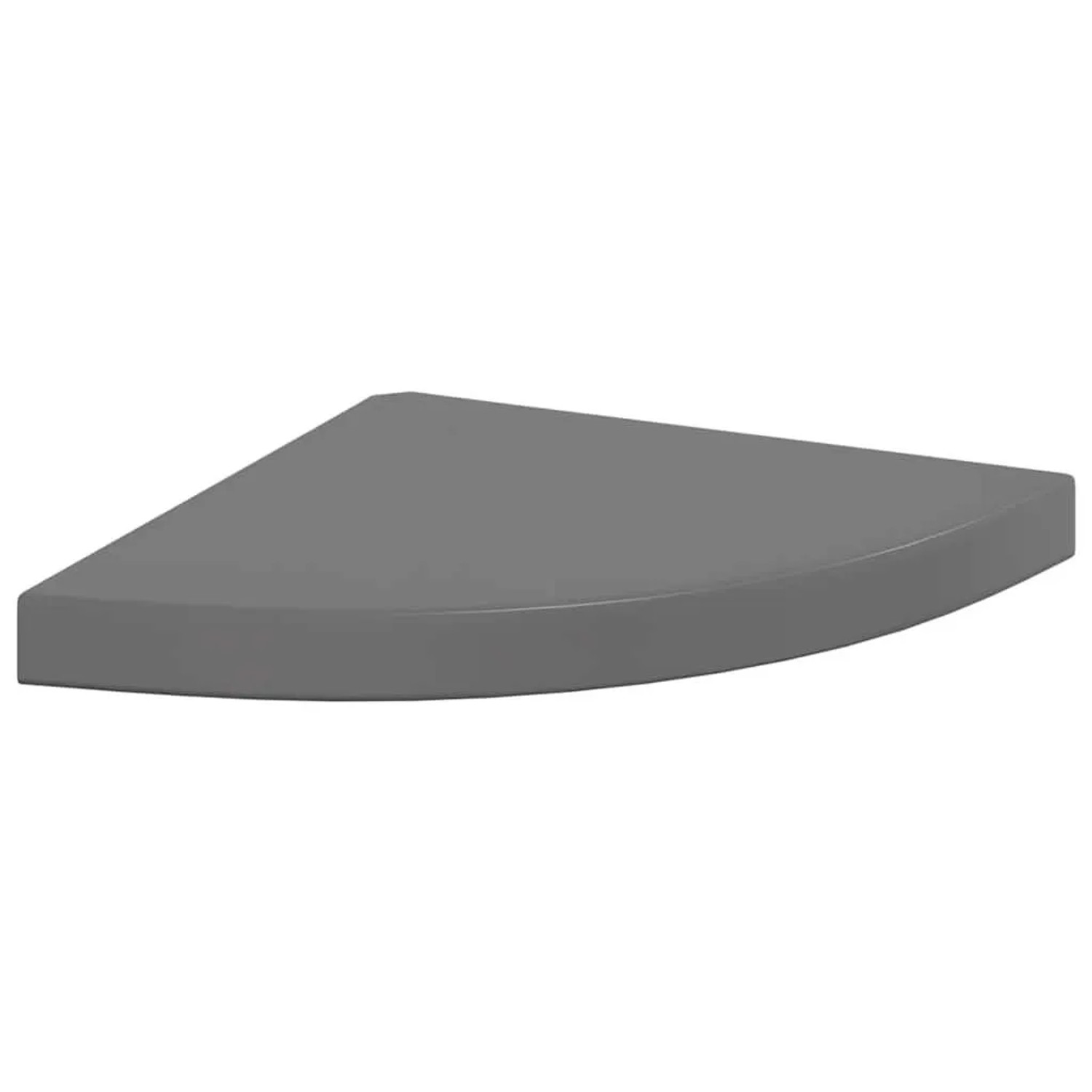 vidaXL Eck-Schweberegal Hochglanz-Grau 35x35x3,8 cm MDF 323913