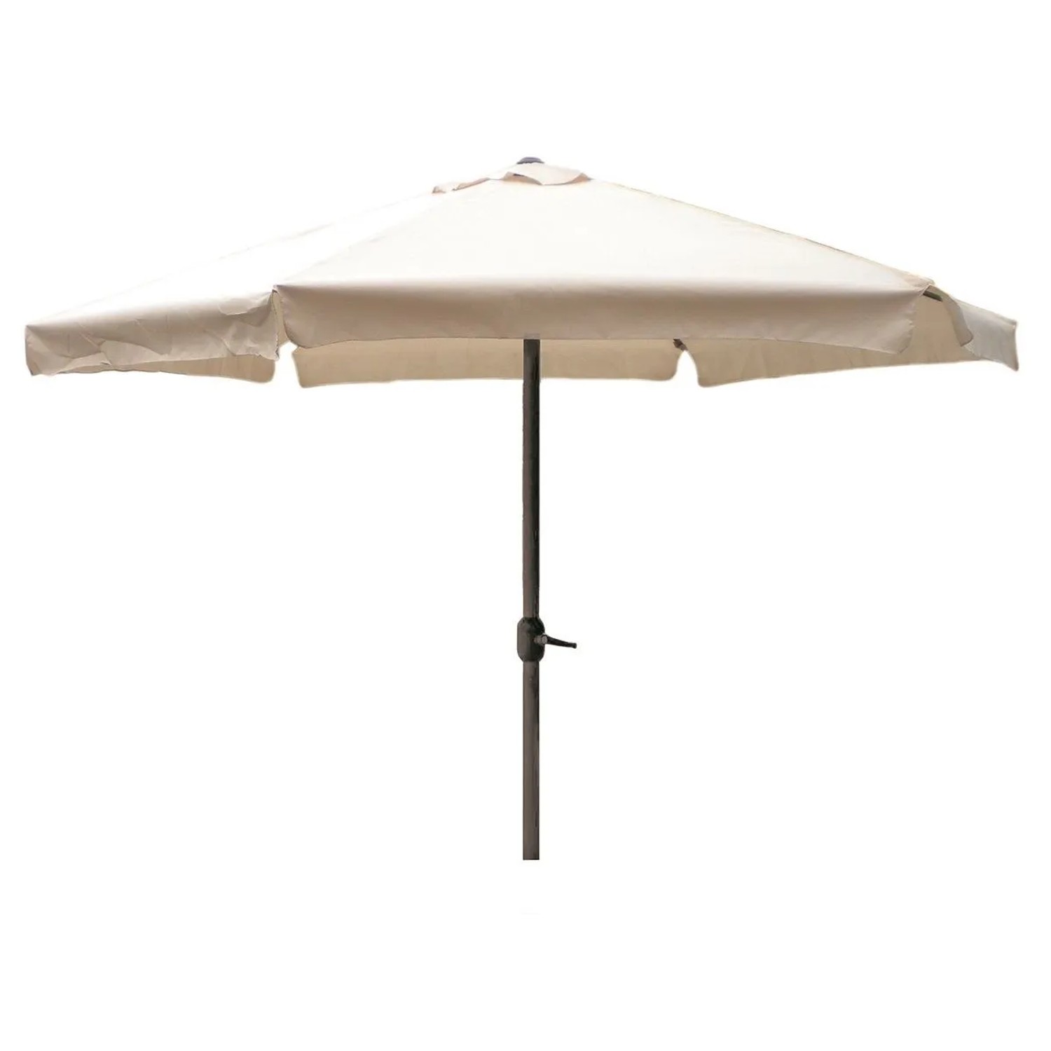 Lex XL Alu Sonnenschirm Ø 3m Kurbelschirm Gartenschirm Marktschirm Krempe Beige