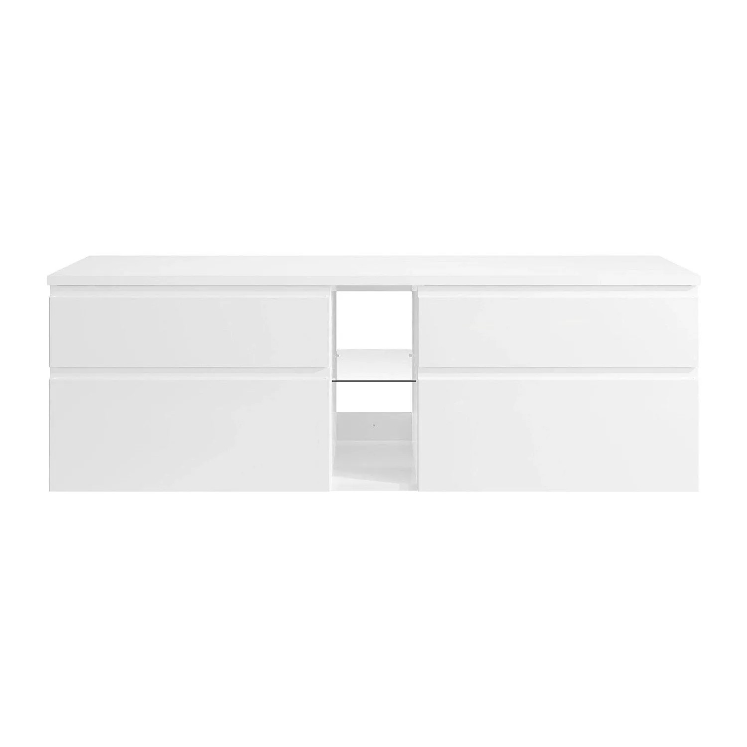 Vente-unique Waschbeckenunterschrank Magdalena Weiß 150 cm