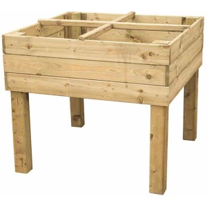 Siena Garden Hochbeet Emma, Naturholz, 70x80x80 cm, aus Kiefernholz, kesseldruckimprägniert.