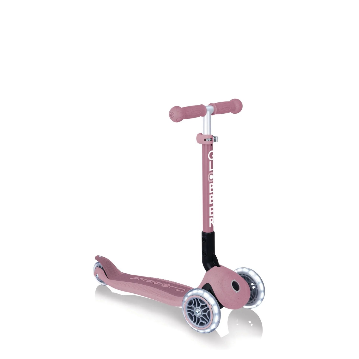 Globber Junior Foldable Lights Tretroller 120/80 mm ABEC 5 3-Rädrig LED-Leuchtrollen Beere