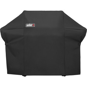 Schwarze Weber Abdeckhaube Premium für Summit 400-Serie. Grillzubehör für optimalen Schutz.