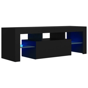 Schwarzer VidaXL TV-Schrank mit LED-Beleuchtung, 120x35x40 cm, Modell 2.