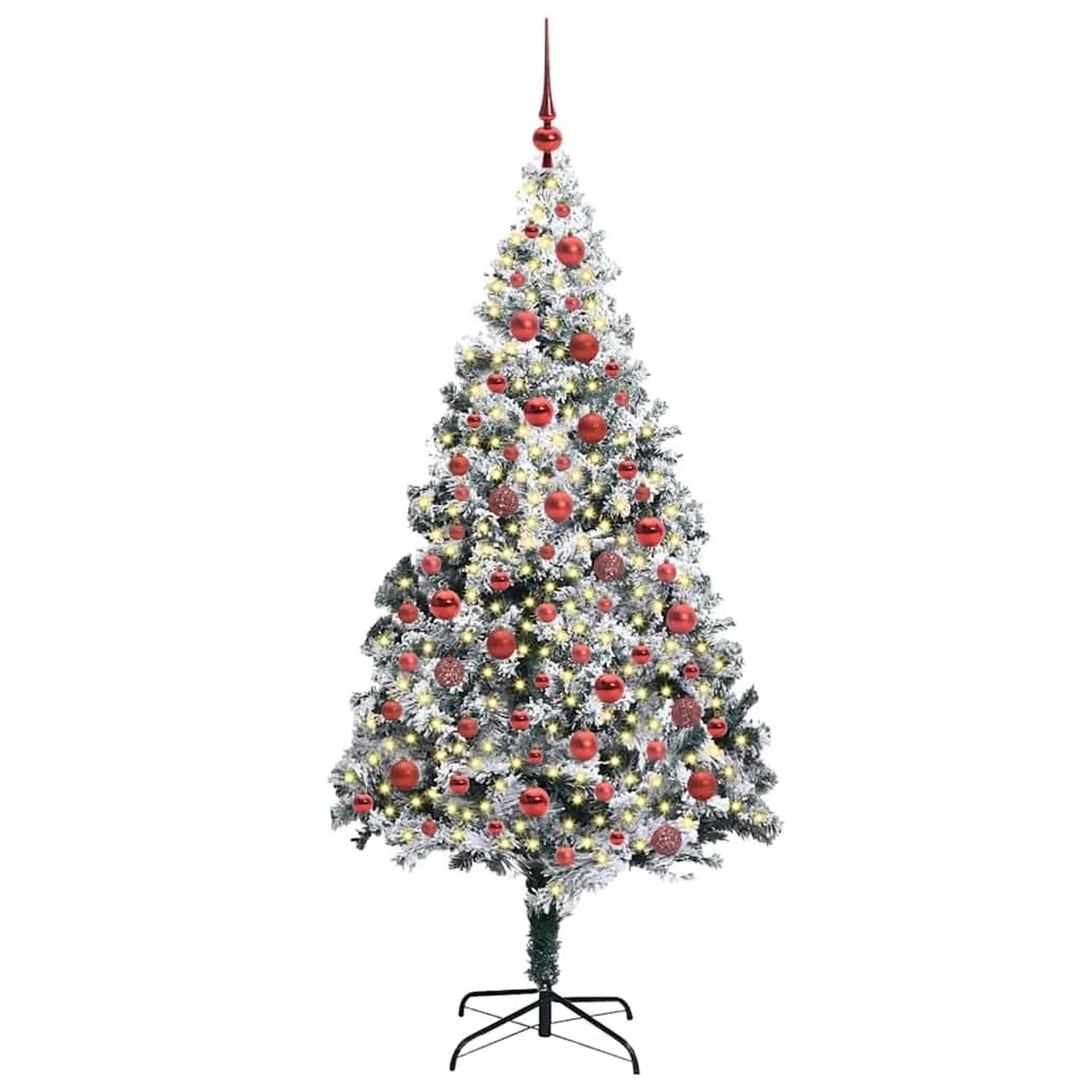 vidaXL Künstlicher Weihnachtsbaum mit 300 LEDs mit Ständer Grün 180 cm 3396962