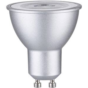 Paulmann GU10 LED Leuchtmittel, 4,8 W, silberfarben. Smarte Steuerung per App möglich.