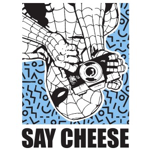 Komar Wandbild Marvel Spider-Man Say Cheese Blue 30 cm x 40 cm