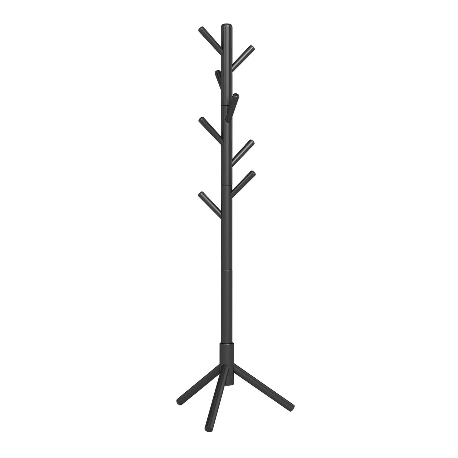 Songmics Garderobenständer Andi Massivholz 8 Haken Schwarz günstig online kaufen