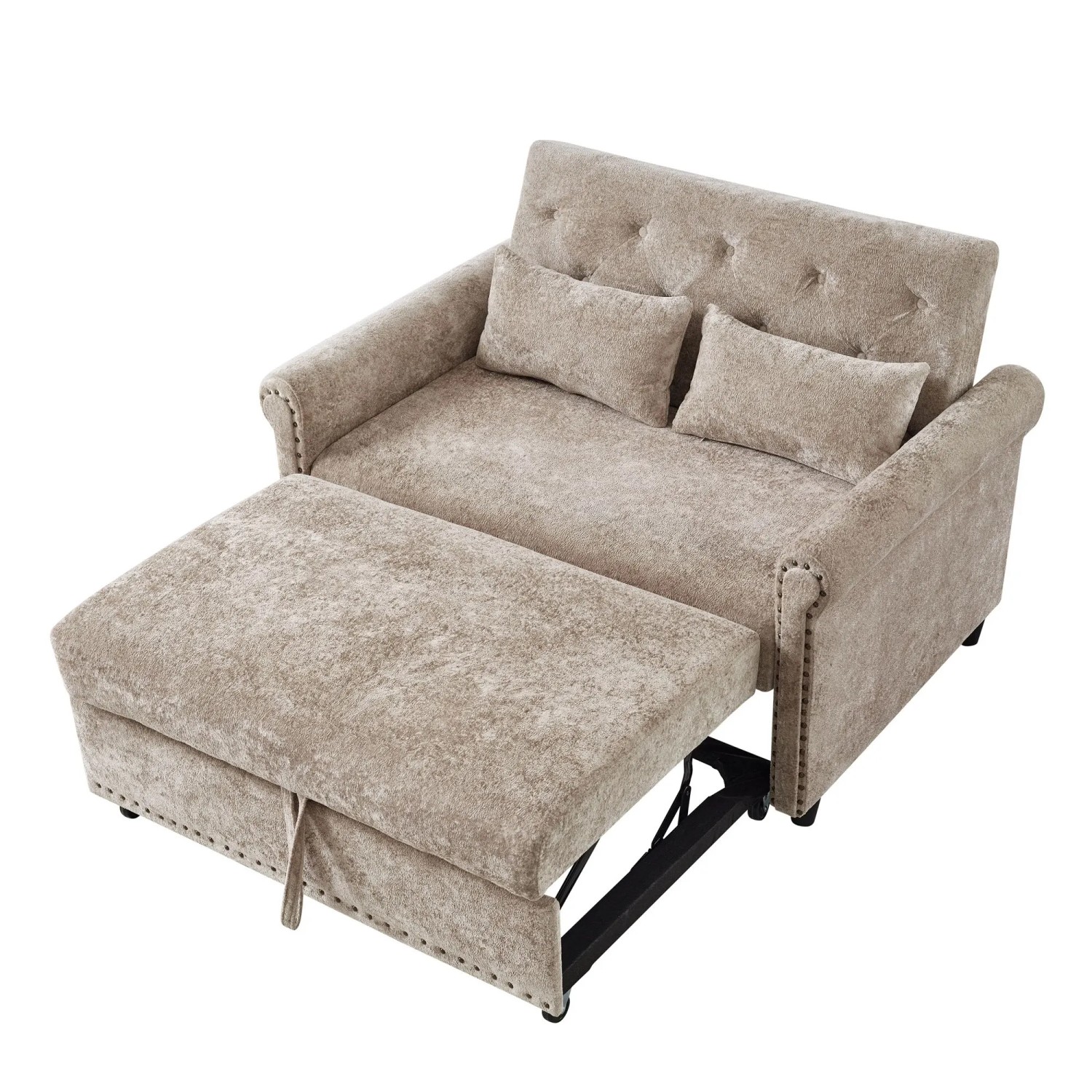 Merax Schlafsofa 3in1 2 Sitzer Chenille Klappfunktion