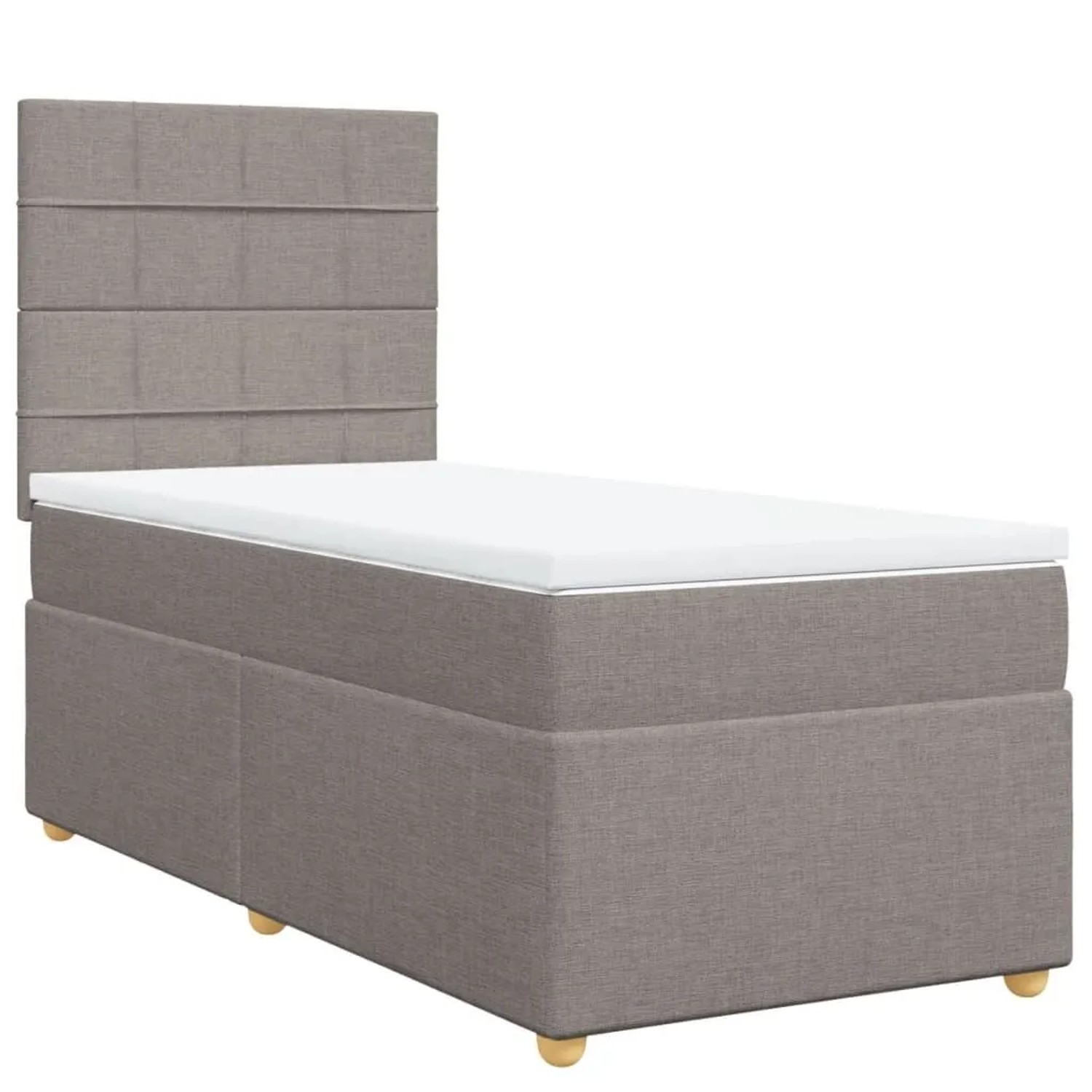 vidaXL Boxspringbett mit Matratze Taupe 100x200 cm Stoff 3293495 günstig online kaufen
