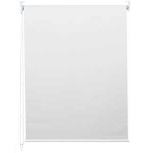 Weißes MCW Rollo 110x160cm mit Kettenzug für Wand- oder Deckenmontage, Sichtschutz und Thermobarriere.