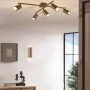 Moderne Trio Wandleuchte Marley, 2-flammig, in Altmessing für Wohn- und Schlafbereich.