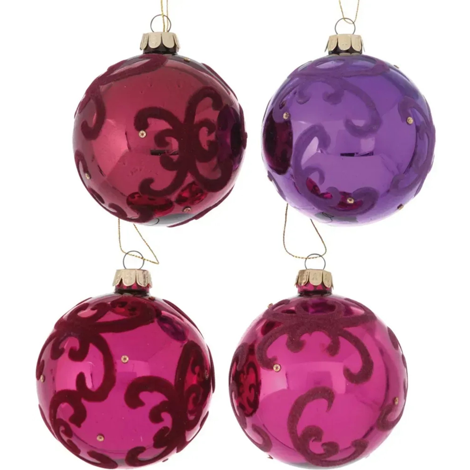 Boltze Xmas Weihnachtskugel Murina 4-fach sortiert