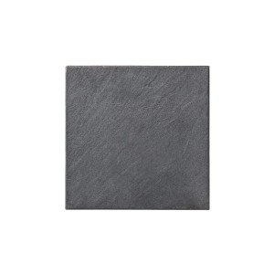 Diephaus Terrassenplatte Siva Schwarz-Basalt 40x40 cm. Dunkelgraue, strukturierte Oberfläche in Schieferoptik.