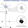 Costway Mobiles Whiteboard mit Ständer & Rollen Weiß 120 x 60 cm_4