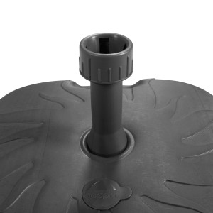 Anthrazitfarbener Doppler HDPE-Füllsockel (20 l) für Sonnenschirme bis 180 cm.
