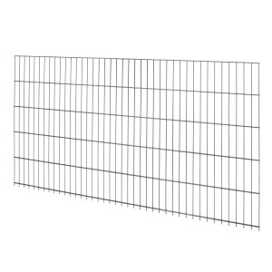 Doppelstabmattenzaun, 103x201 cm, Anthrazit, Metallzaun für Garten- und Grundstücksbegrenzung.