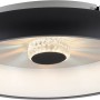 Schwarze LED-Deckenleuchte Vertigo, Ø 46,5 cm, mit Kristalleffekt für Wohn- und Schlafzimmer.