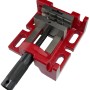 Rotwerk Maschinenschraubstock MSS75 VH, rot, mit Spannbacken und Anzugsspindel.