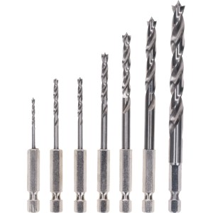 Bosch Holzspiralbohrer-Set Robust Line, 7-teilig, 2-8mm, mit Sechskantschaft. Präzise Bohrer für Holz.