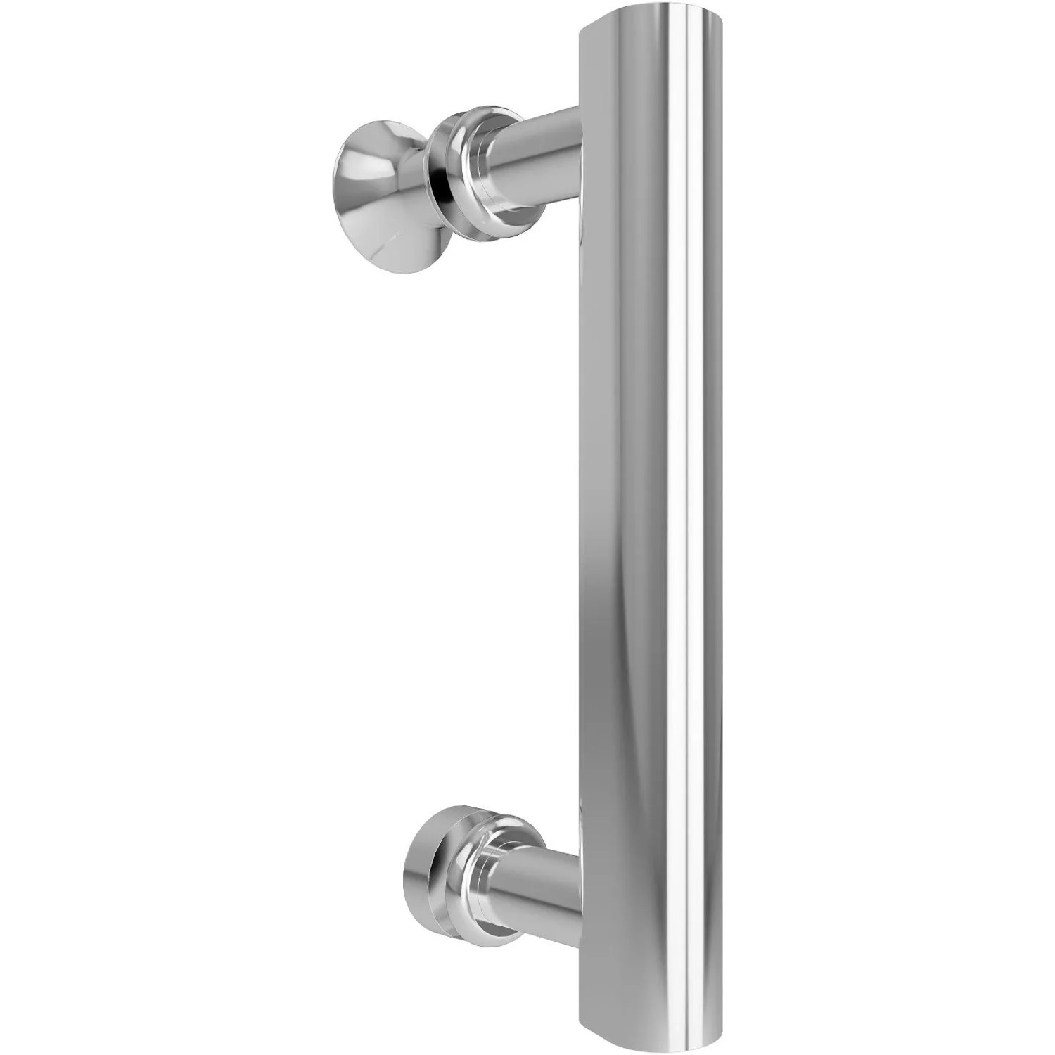 Detailaufnahme: Griff der Schulte ExpressPlus Eckeinstieg Dusche aus Sicherheitsglas in Chromoptik.