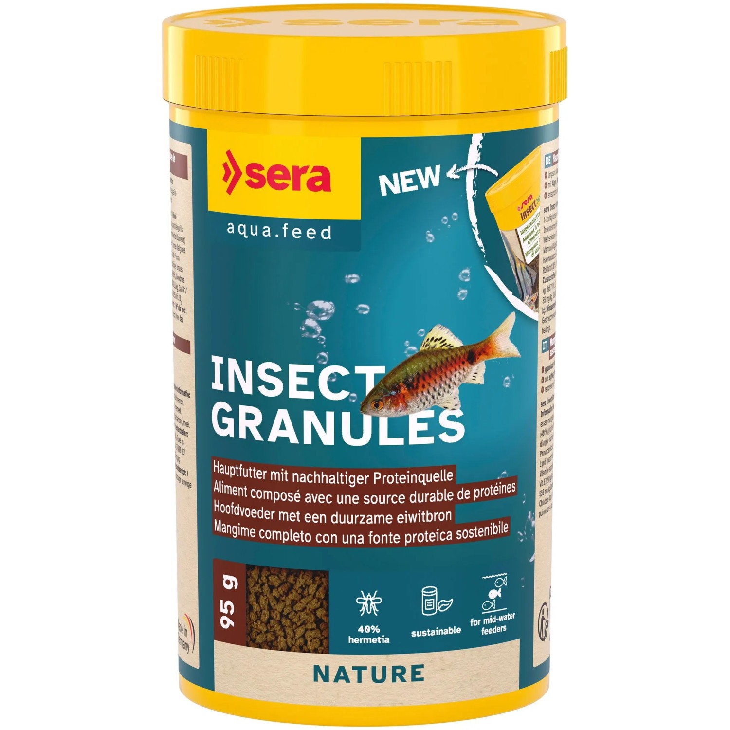 Sera Insektenmehl Insect Nature 1,5 mm 250 ml D
