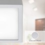 Briloner LED Deckenleuchte, Chrom matt, 30x30cm, neutralweißes Licht.