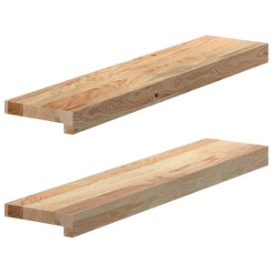 vidaXL Fensterbänke 2 Stk Unbehandelt 70x15x2 cm Massivholz Eiche 4009085