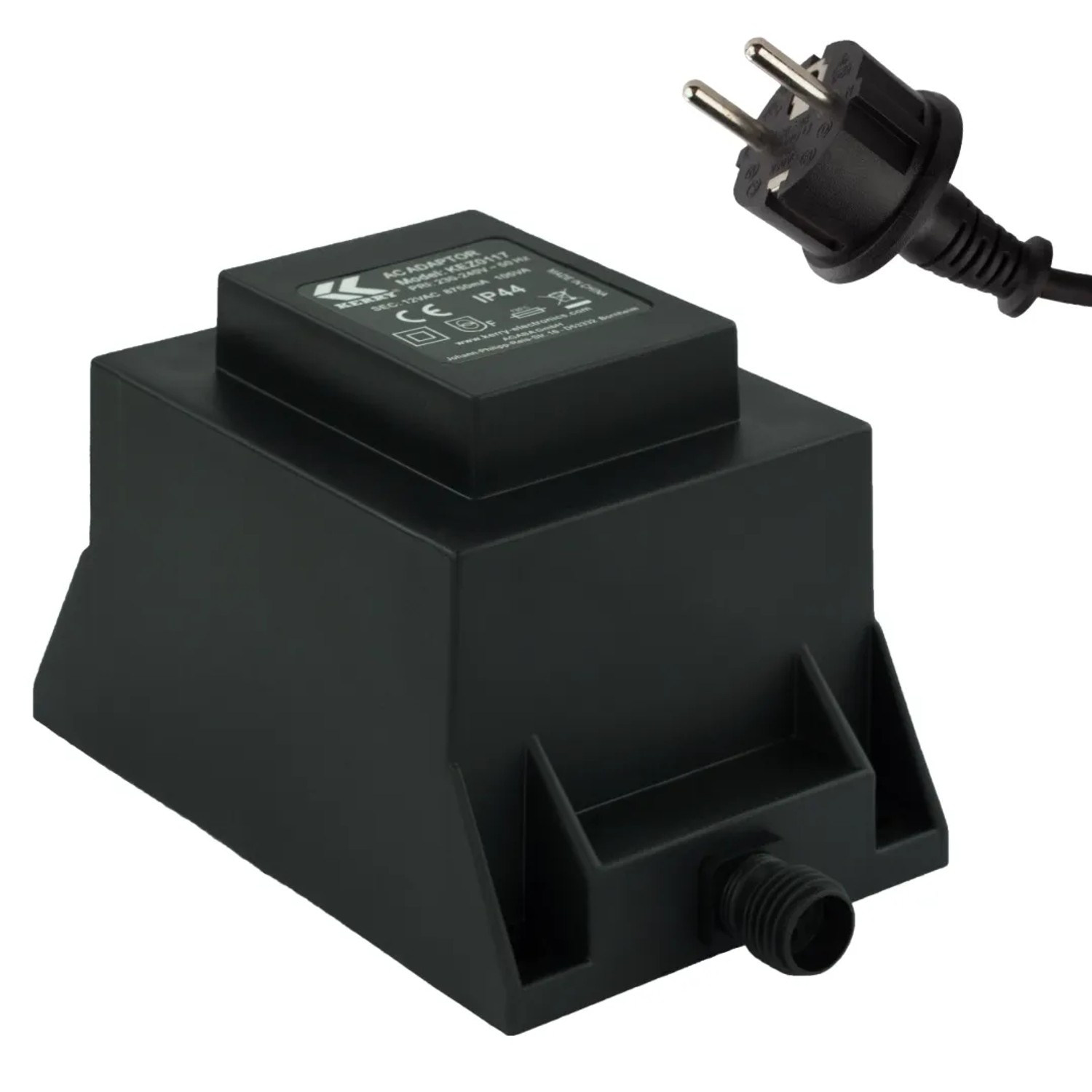 Kerry Electronics Trafo 105W 12V/AC IP44 Netzkabel 2-Pin-Stecker