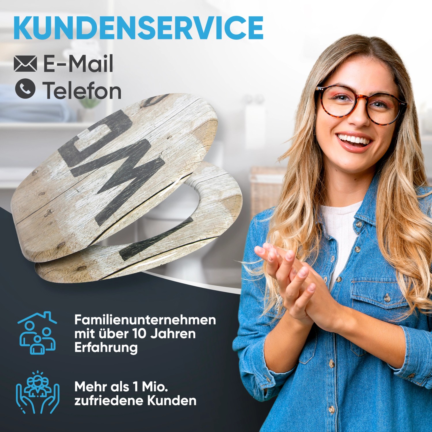 Sanilo WC-Sitz Old Style aus Holz mit Absenkautomatik.