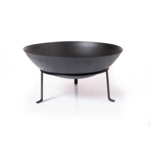 Schwarze Jet-Line Feuerschale Minnesota, Ø 50 cm, aus Metall für Garten und Terrasse.