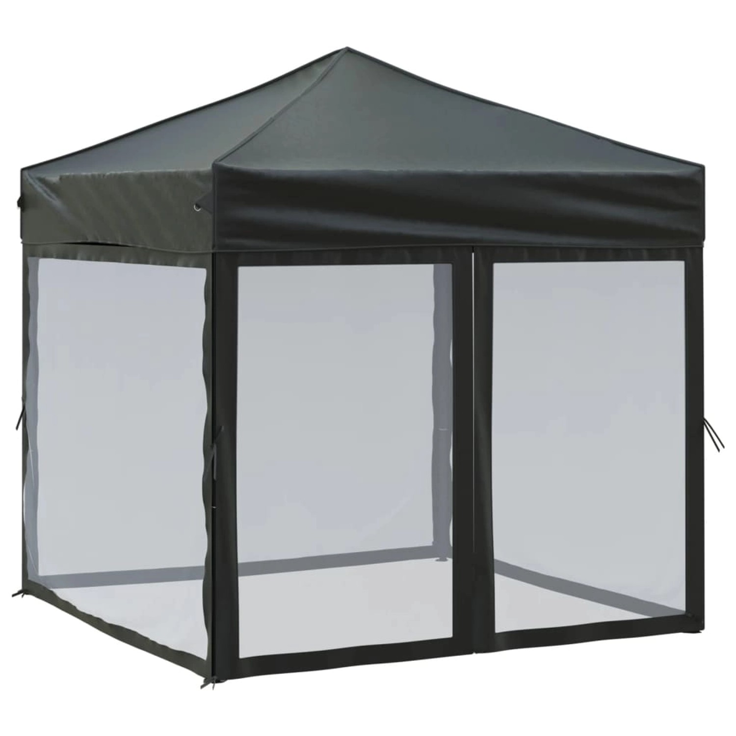 vidaXL Partyzelt Faltbar mit Seitenwänden Schwarz 2x2 m günstig online kaufen