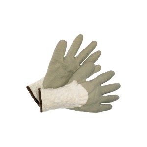 LUX Winterstrickhandschuhe XL, Arbeitshandschuhe mit Naturlatex-Beschichtung und Strickbund.