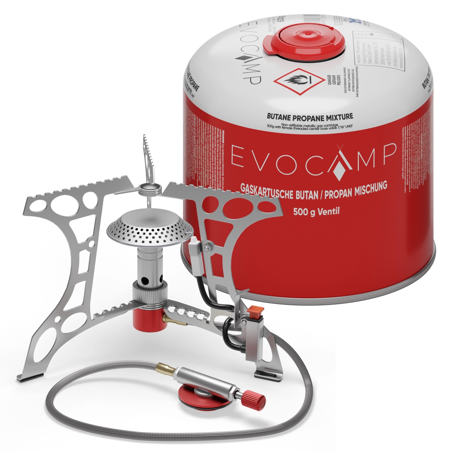 Evocamp Mini-Gaskocher 3.2 kW für Camping und Outdoor mit 500 g Kartusche günstig online kaufen