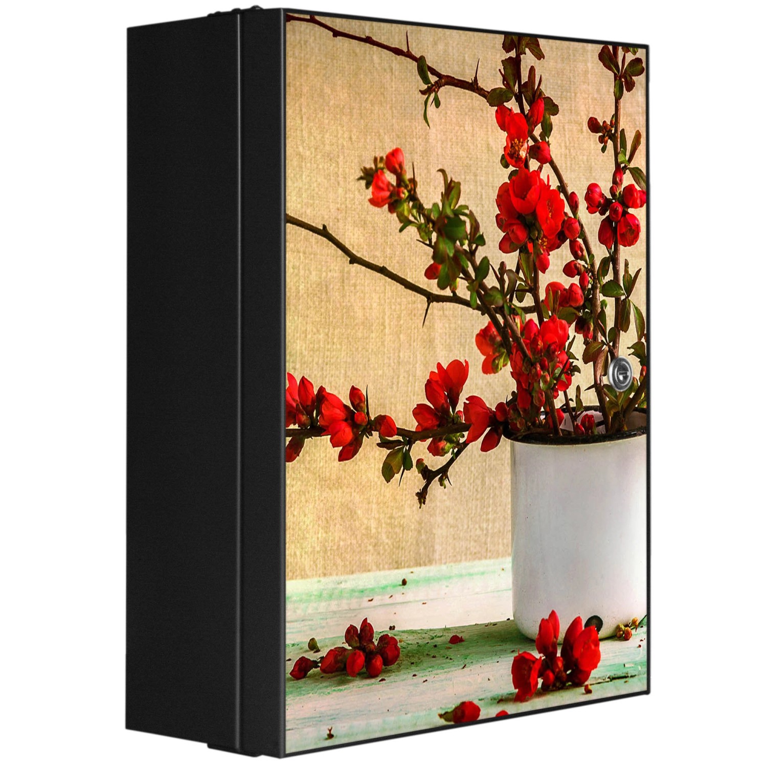 Banjado XXL Medizinschrank Abschliessbar 35x46x15cm Arzneischrank Anthrazit günstig online kaufen