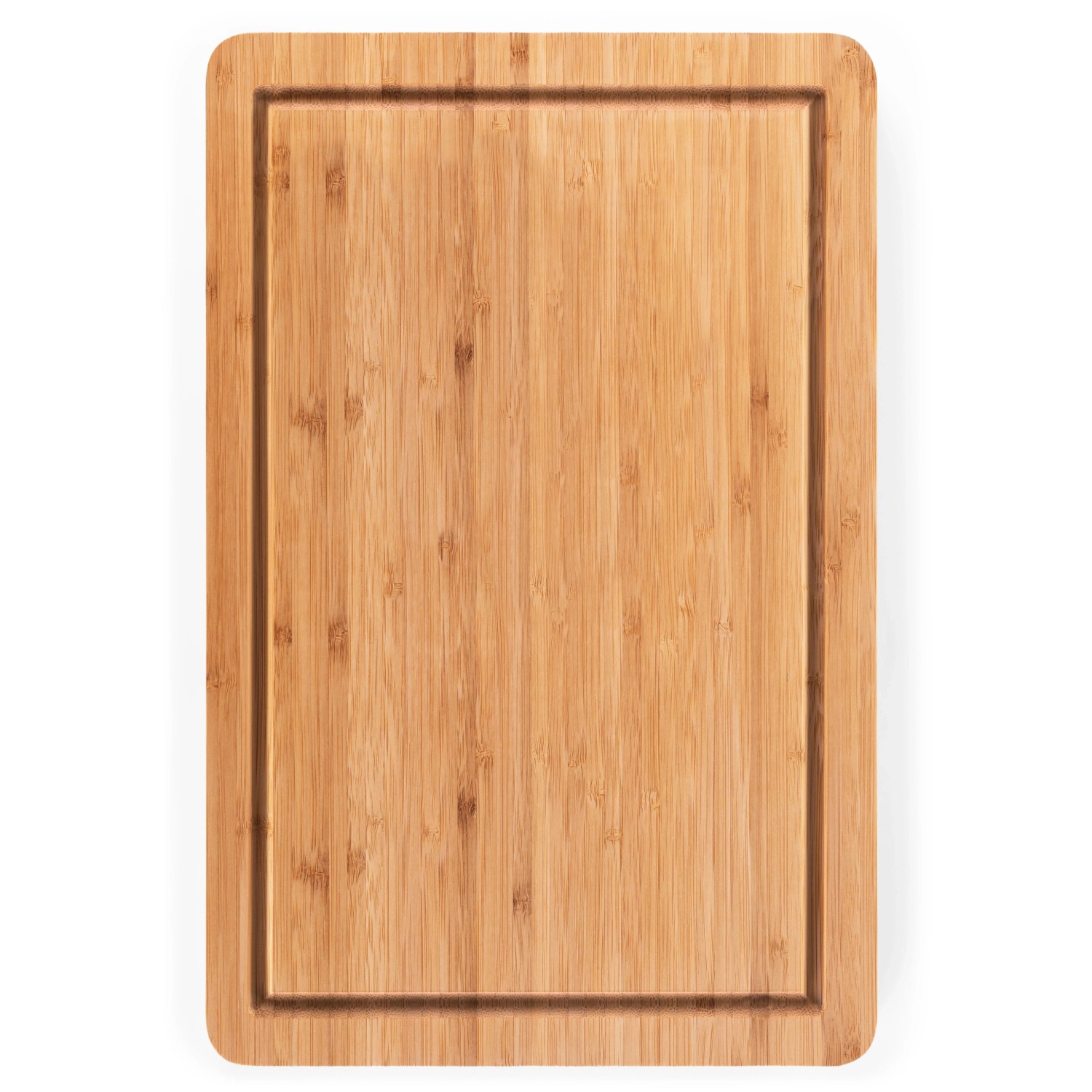 Blumtal Schneidebrett Bambus L mit Saftrille 38 cm x 25 cm x 2 cm