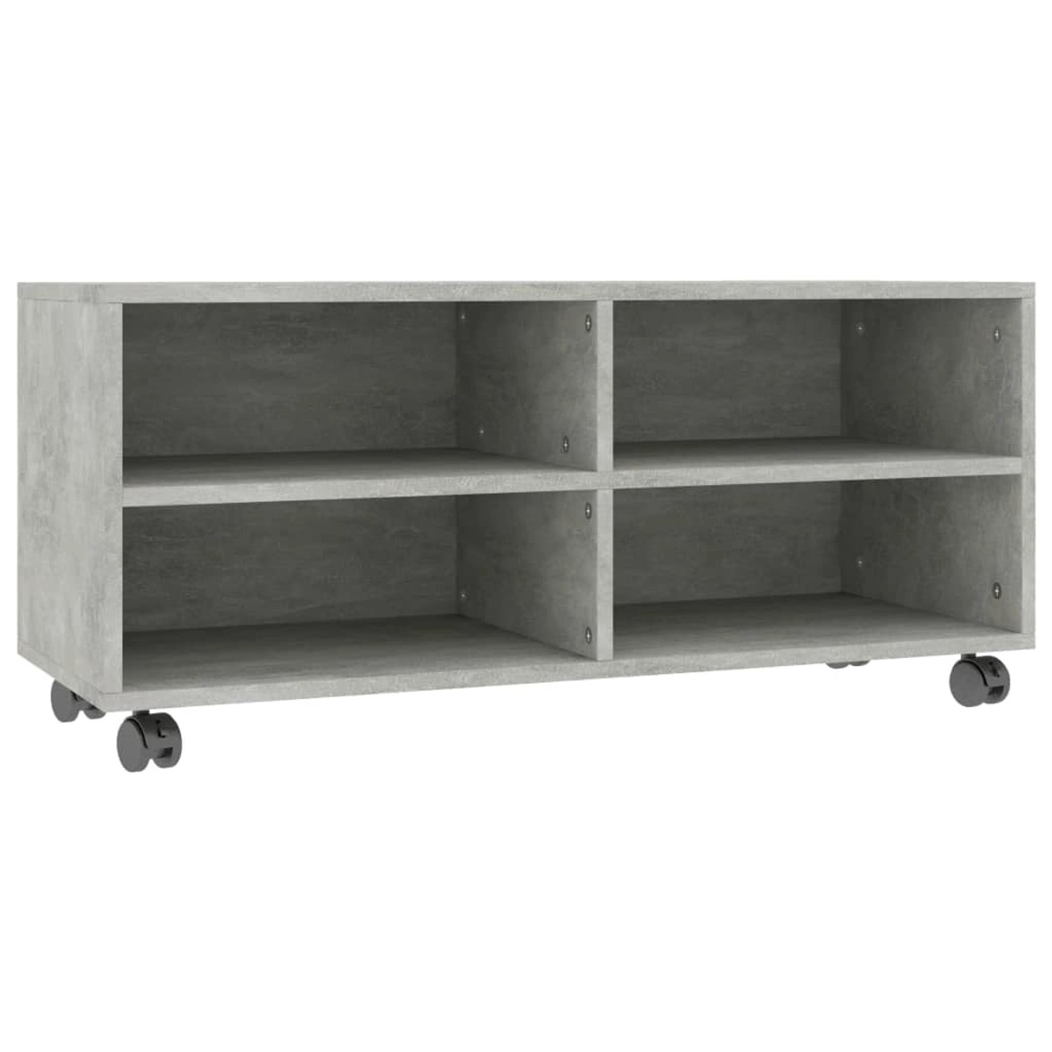 Tv-schrank Mit Rollen Betongrau 90×35×35 Cm Spanplatte günstig online kaufen