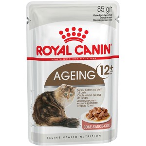 Royal Canin Ageing 12+ Nassfutter für ältere Katzen im 85g Frischebeutel.