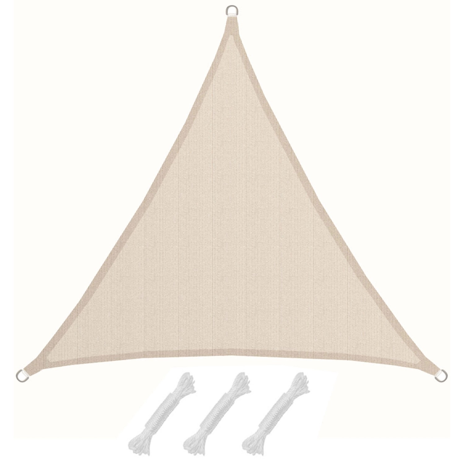 AMANKA HDPE Sonnensegel - 3 x 3 x 3 m Dreieck Beige günstig online kaufen