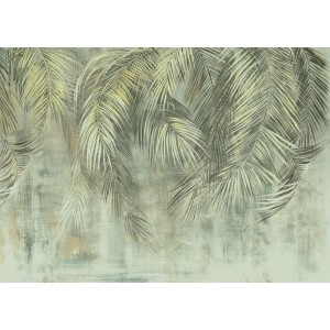 Komar Vliesfototapete mit Palmenwedel-Motiv, 350x250cm, für tropische Akzente im Raum.