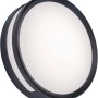 Moderne Lutec LED-Außenwandleuchte Rola in Anthrazit, runde Form. Wandlampe für den Außenbereich.