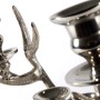 Detailansicht: Silberner Kobolo Kerzenleuchter TROPHÄE aus Metall für 4 Kerzen.