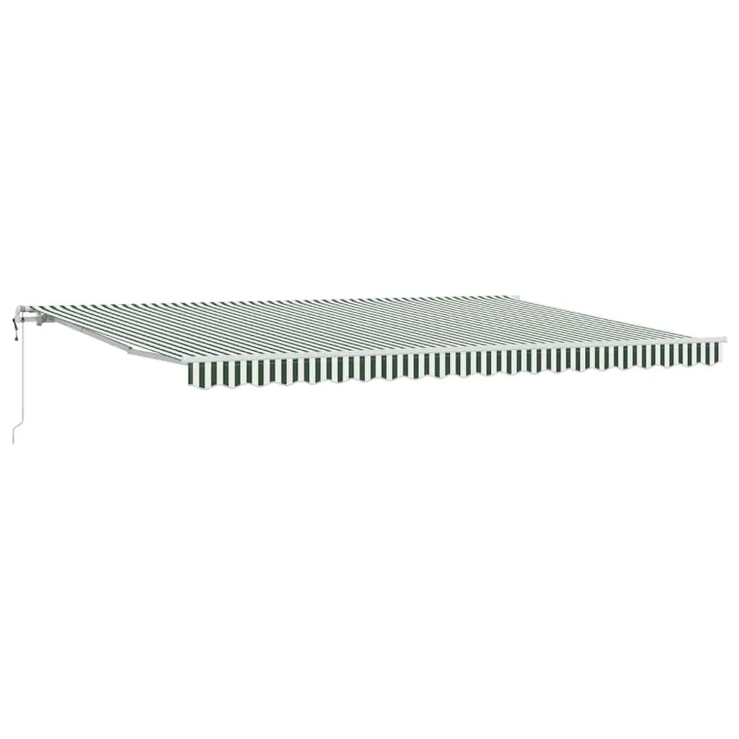 vidaXL Elektrische Ausziehbare Markise Grün und Weiß 500 x 350 cm 3331583