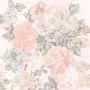 Komar Vliesfototapete Gardenia, 250x250 cm, mit floralem Muster in Pastellfarben.