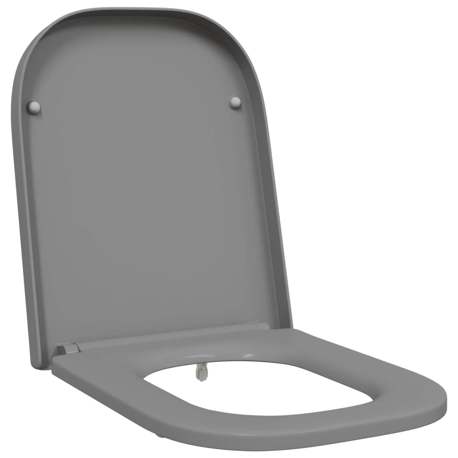 vidaXL Toilettensitz Grau 47,5 x 35 x 3,6 cm Duroplast 42002359