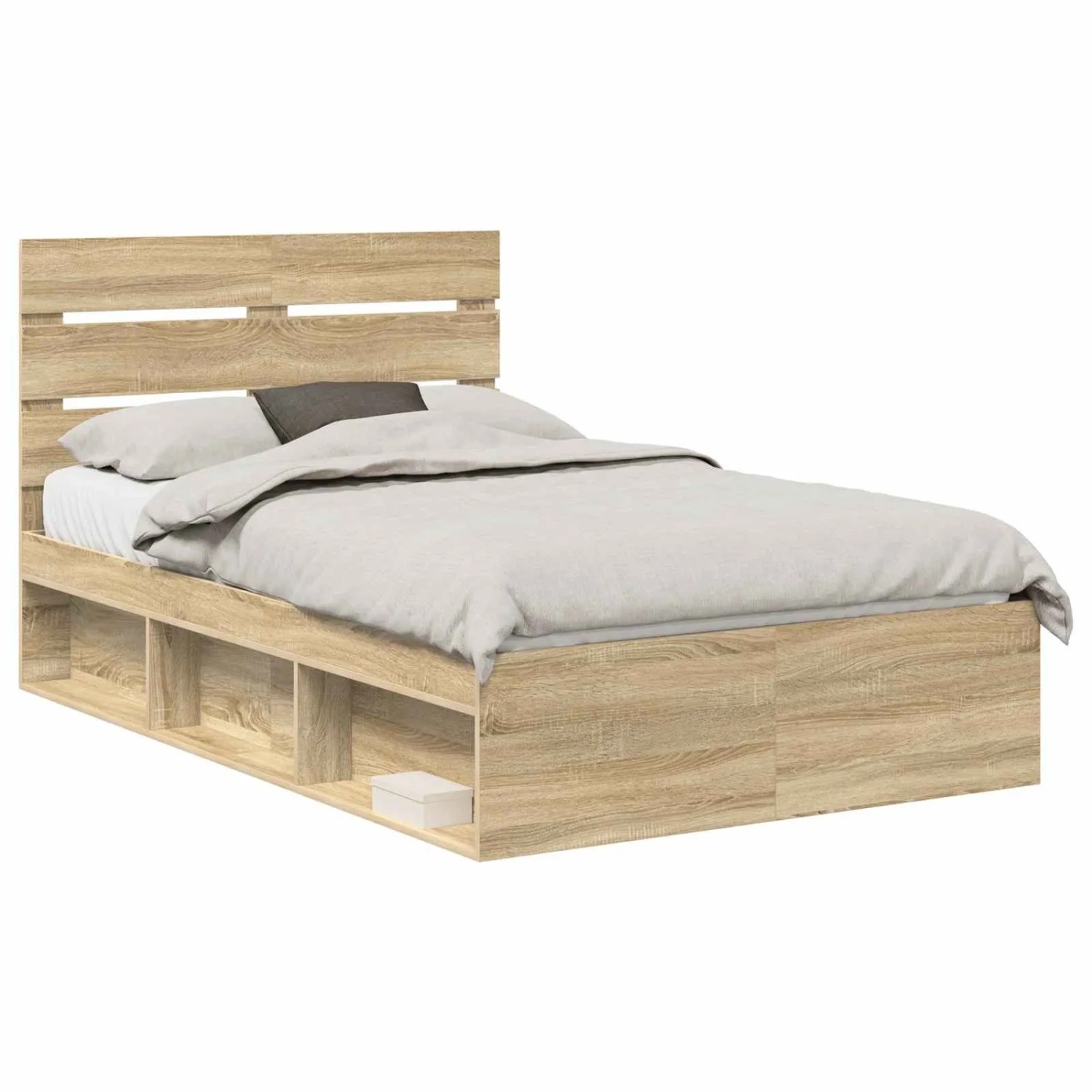 vidaXL Bettrahmen Sonoma 120 x 200 cm Massives Kiefernholz 3411762